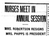 "Nurses Meet in Annual Session"